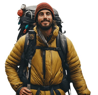 Trekker ready for adventure